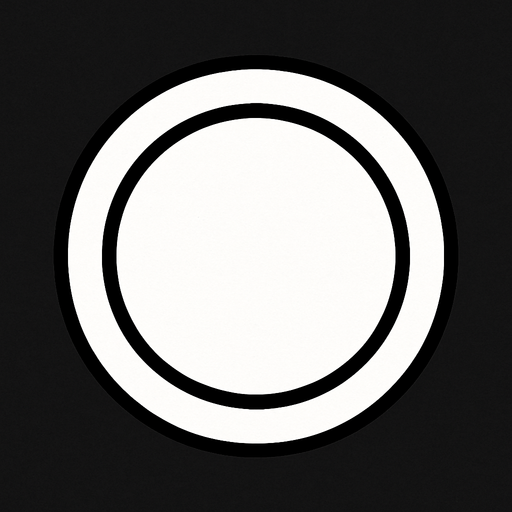 Aro blanco, figura simple.
In-Game asset.  2d.  High contrast.  No shadows