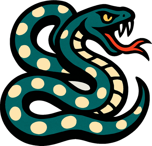 Serpent.
In-Game asset.  2d.  High contrast.  No shadows