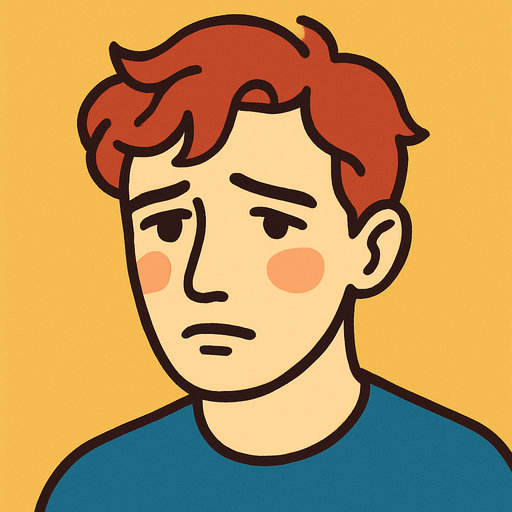 profile photo of a sensitive man.
In-Game asset.  2d.  High contrast.  No shadows