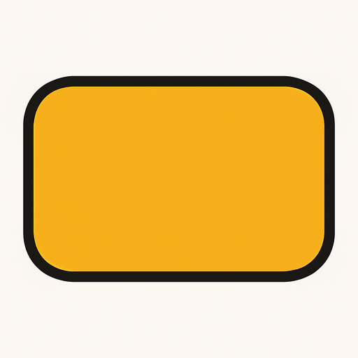 Yuvarlak kenarli dikdortgen.
In-Game asset.  2d.  High contrast.  No shadows