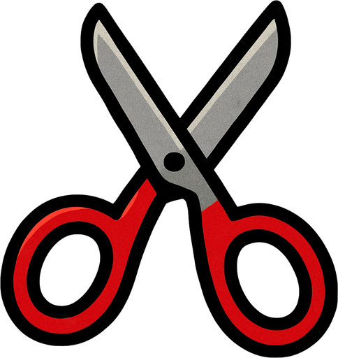 scissors.
In-Game asset.  2d.  High contrast.  No shadows