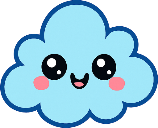 cloud, 2D, animated, cute, My Little Pony style.
In-Game asset.  2d.  High contrast.  No shadows