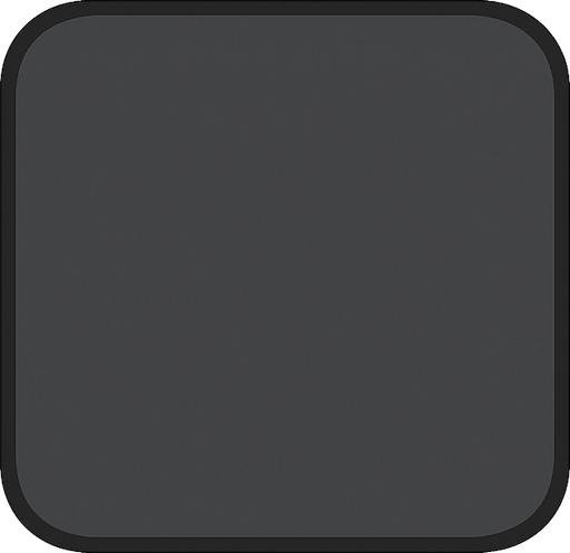 Dark grey square with round corners, flat shaded, hyper casual game.
Single Game Texture. In-Game asset. 2d. Blank background. High contrast. No shadows.