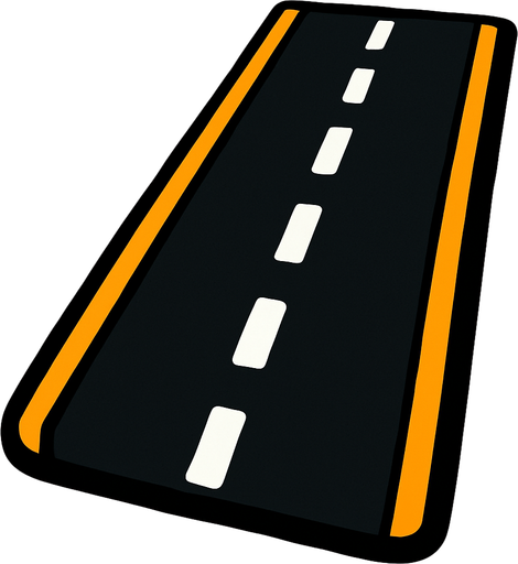 Road.
In-Game asset.  2d.  High contrast.  No shadows. Road