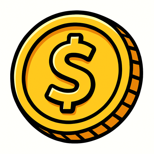 Coin.
In-Game asset.  2d.  High contrast.  No shadows