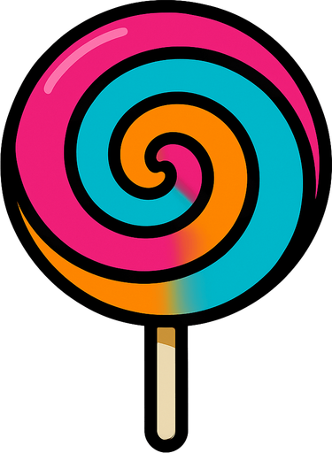 Fond écran sucette.
In-Game asset.  2d.  High contrast.  No shadows