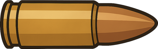 bullet. No background. Transparent background. Blank background. No shadows. 2d. In-Game asset. flat