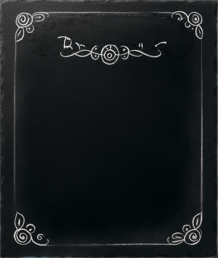 Text "ROOKIE BREW" handwritten in chalk