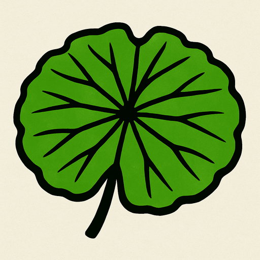 daun teratai.
In-Game asset.  2d.  High contrast.  No shadows