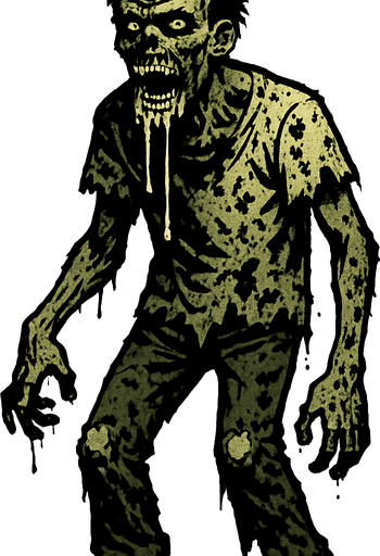 bu bir zombi ağızında salyalar olsun ve üstü başı dağınık olsun kirli olsun ve boydan olsun
.
In-Game asset.  2d.  High contrast.  No shadows