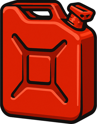 Kirmizi benzin bidonu.
In-Game asset.  2d.  High contrast.  No shadows