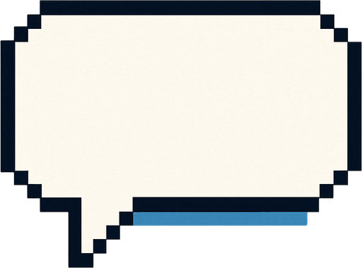 speek bubble, pixel arth.