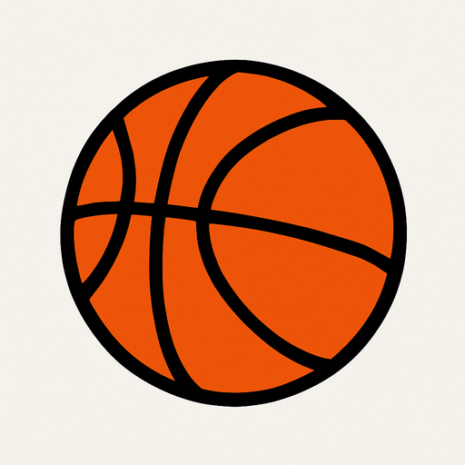 Basketball ball.
In-Game asset.  2d.  High contrast.  No shadows