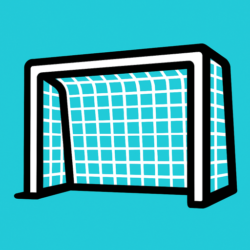 football goal.
In-Game asset.  2d.  High contrast.  No shadows