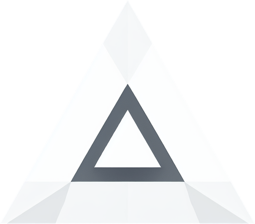 A white triangle pointing down..
Single Game Texture. In-Game asset. 2d. Blank background. High contrast. No shadows.