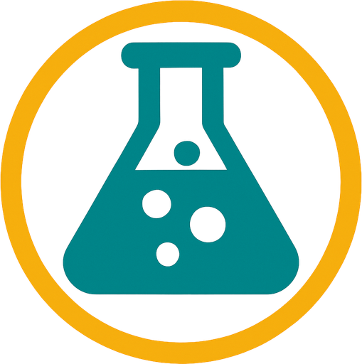 Science icon.
In-Game asset.  2d.  High contrast.  No shadows