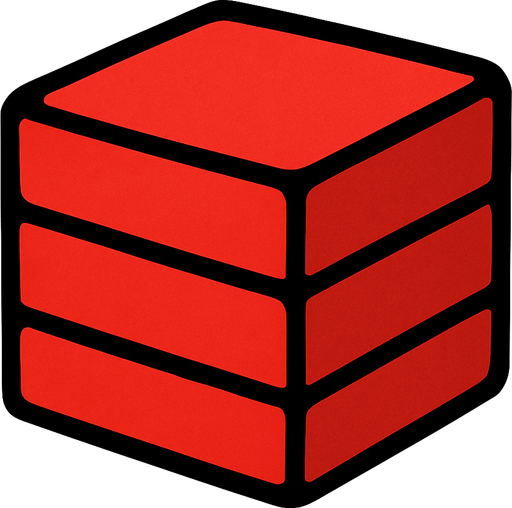 Red block.
In-Game asset.  2d.  High contrast.  No shadows