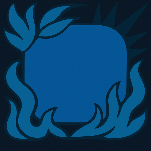 Crea una versión de este marco en color azul