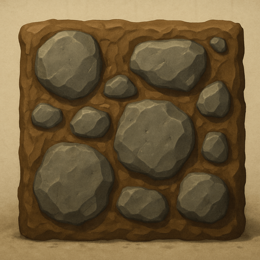 mud and stone front view.
In-Game asset