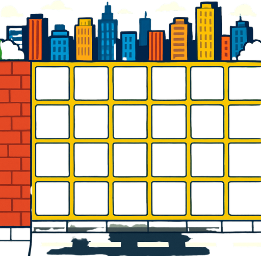 Tower defence grid background like plants vs zombies with a city theme.
In-Game asset.  2d.  High contrast.  No shadows