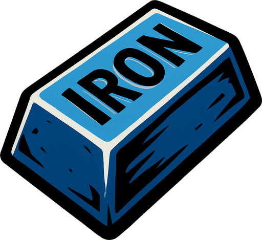 Iron bar.
In-Game asset.  2d.  High contrast.  No shadows