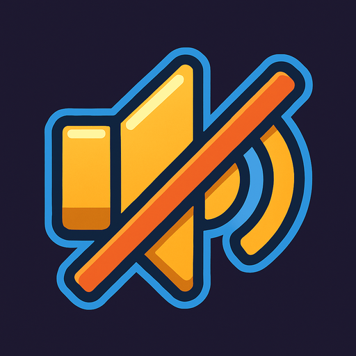 Speaker with mute symbol.
In-Game asset.  2d.  High contrast.  No shadows