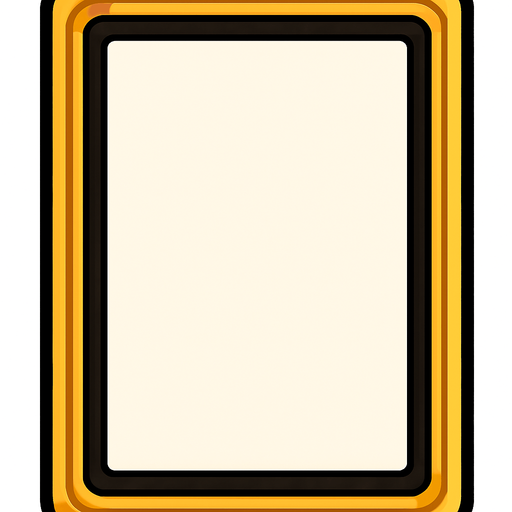 empty card.
In-Game asset.  2d.  High contrast.  No shadows