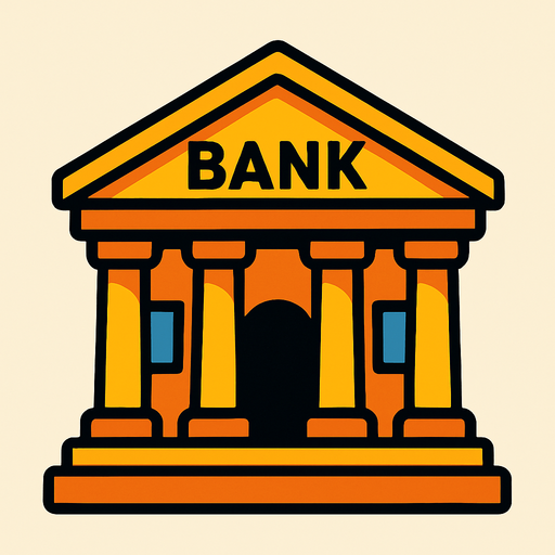 bank.
In-Game asset.  2d.  High contrast.  No shadows