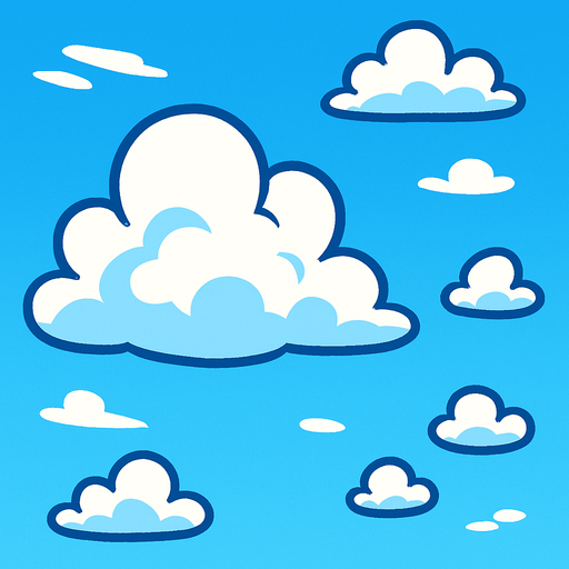Sky background.
In-Game asset.  2d.  High contrast.  No shadows