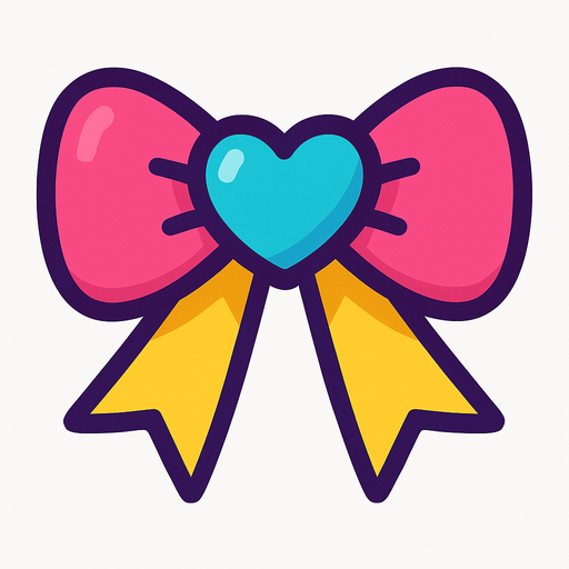 cute design accessory top view..
In-Game asset.  2d.  High contrast.  No shadows