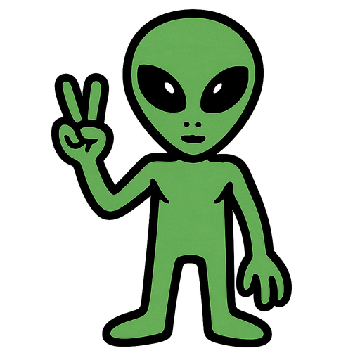 alien.
In-Game asset.  2d.  High contrast.  No shadows