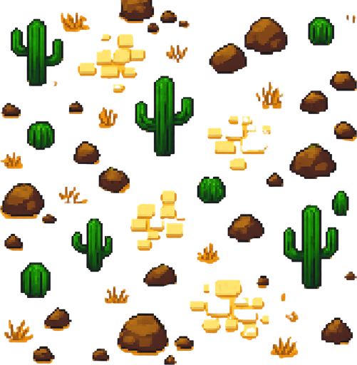 a background top down game pixel art desert.
In-Game asset.  2d.  High contrast.  No shadows