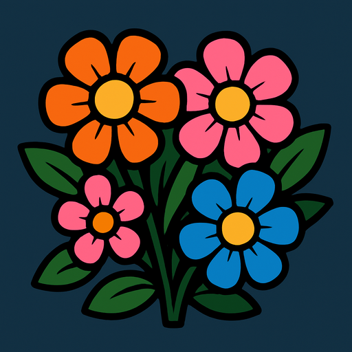 Fleurs.
In-Game asset.  2d.  High contrast.  No shadows