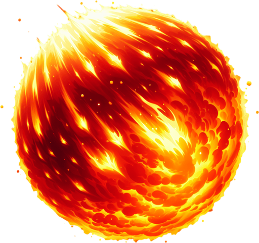 ball of fire moving up at very high speed.
Single Game Texture. In-Game asset. 2d. Blank background. High contrast. No shadows.