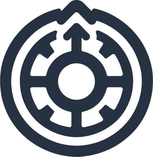 A settings icon.
The settings icon is represented by a gear-like symbol. In this SVG (Scalable Vector Graphics) format, it consists of a circle at the center with a radius of 3 units, symbolizing a central hub. Two curved lines extend from the circle, creating a gear shape. Additionally, there's a subtle arrow-like element pointing upwards, conveying the idea of customization and adjustment. This icon is commonly used to indicate access to configuration or settings options in various applications or interfaces.