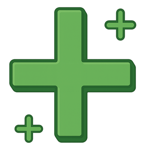 green health plus. No background. Transparent background. Blank background. No shadows. 2d. In-Game asset. flat
