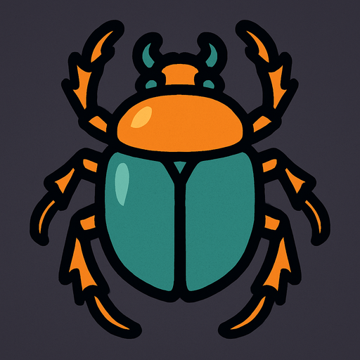 Scarabée.
In-Game asset.  2d.  High contrast.  No shadows