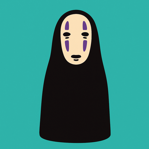 Shadow character from movie "spirited a way". HD colors..
In-Game asset.  2d.  High contrast.  No shadows