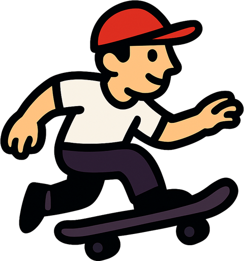 modern player of app store icon,only player,in skaetborg.
In-Game asset.  2d.  High contrast.  No shadows