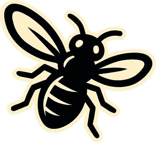 serangga hitam kecil terbang.
In-Game asset.  2d.  High contrast.  No shadows