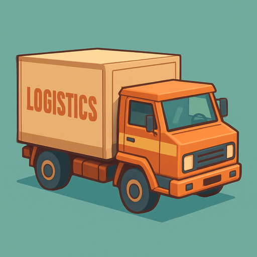 logistical truck.
In-Game asset.  No shadows. retro. retro