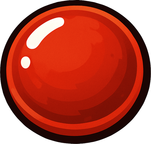 Edible, single red candy.
In-Game asset.  2d.  High contrast.  No shadows