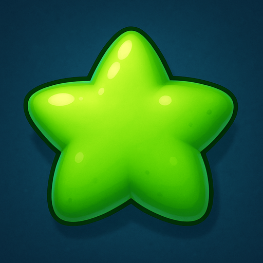 bright green fat star.
In-Game asset