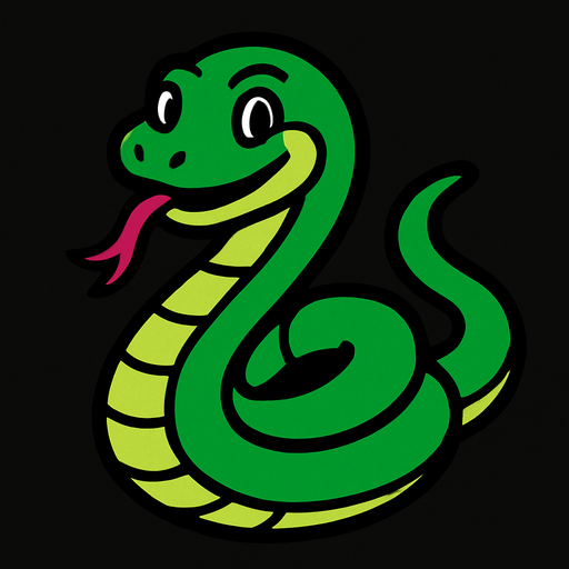 Snake.
In-Game asset.  2d.  High contrast.  No shadows