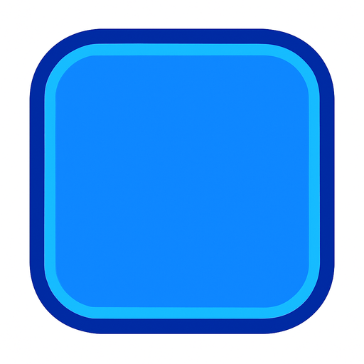 Blue block with curved edges.
In-Game asset.  2d.  High contrast.  No shadows