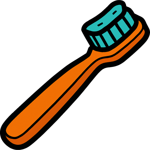 a toothbrush.
In-Game asset.  2d.  High contrast.  No shadows