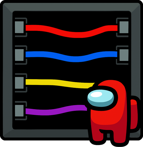 cablePanel among us.
In-Game asset.  2d.  High contrast.  No shadows