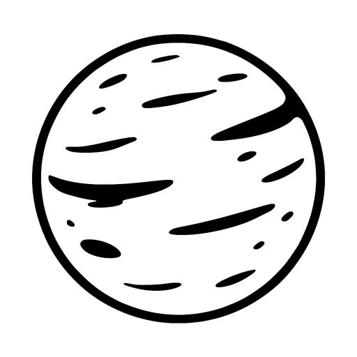 Pure White Planet.
In-Game asset.  2d.  High contrast.  No shadows