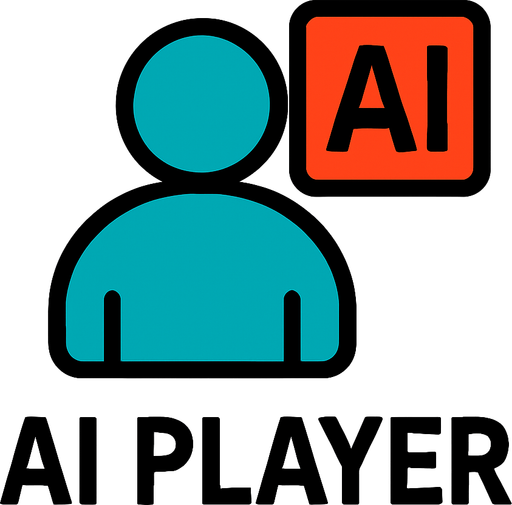 Aİ player.
In-Game asset.  2d.  High contrast.  No shadows