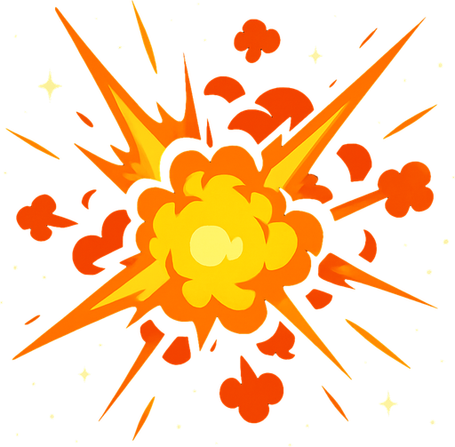 explosion in space.
In-Game asset.  2d.  High contrast.  No shadows